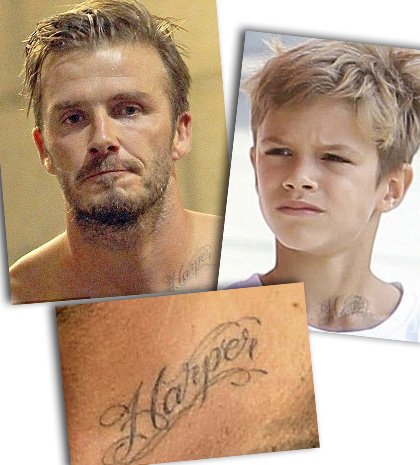 Romeo Beckham: «Χτύπησε» τατουάζ ίδιο με του μπαμπά του!