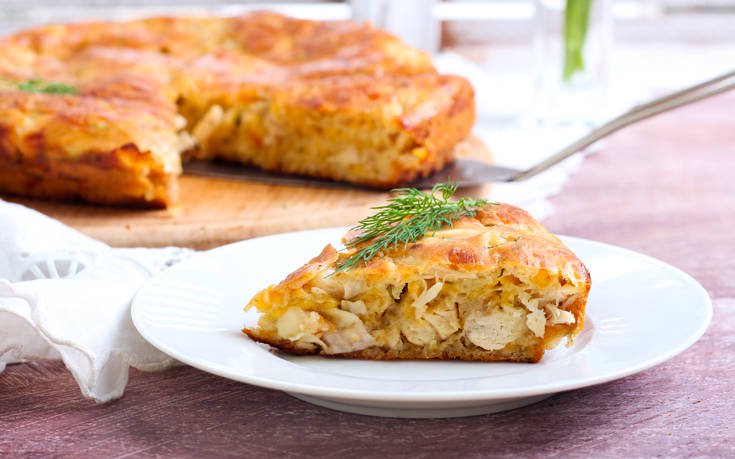 Τάρτα με κοτόπουλο και τυρί...