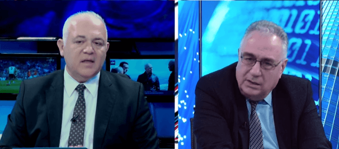 Ο πρόεδρος της Ένωσης Σεναριογράφων Ελλάδος Αλέξανδρος Κακαβάς, φιλοξενούμενος του Βασίλη Ταλαμάγκα