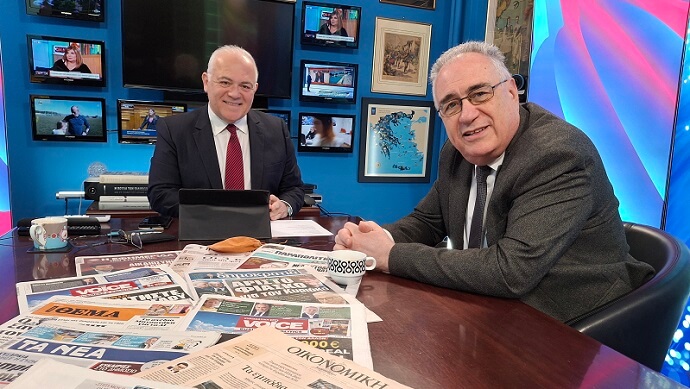 Ο Πρόεδρος της Ε.Σ.Ε Αλέξανδρος Κακαβάς στην εκπομπή του Βασίλη Ταλαμάγκα «ΝΕΤ 24»