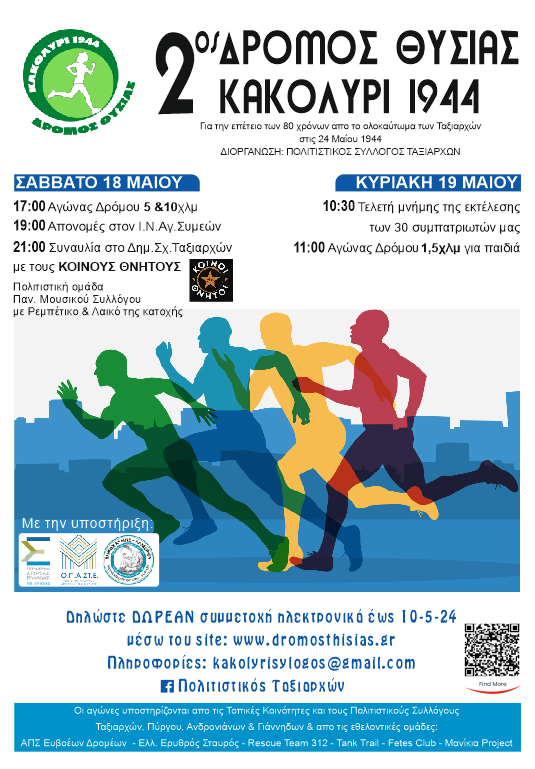 2ος Δρόμος Θυσίας «Κακολύρι 1944», στις 18 και 19 Μαΐου