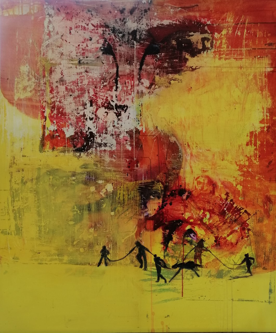 Η φωνή του αέρα ακρυλικό σε καμβά 120x140 cm NIKI ZAHARI 2021