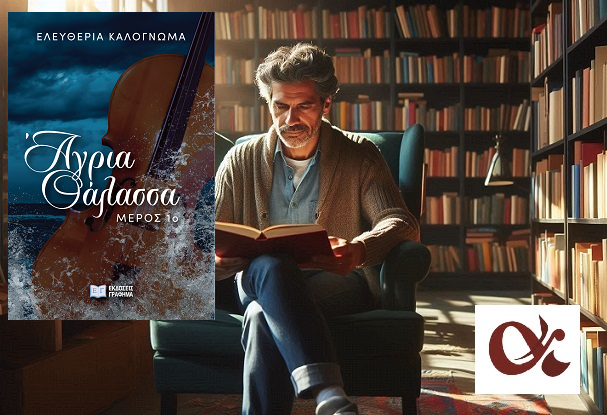 «Άγρια θάλασσα: 1ο μέρος» της Ελευθερίας Καλογνωμά, στην προθήκη της αυλής μας