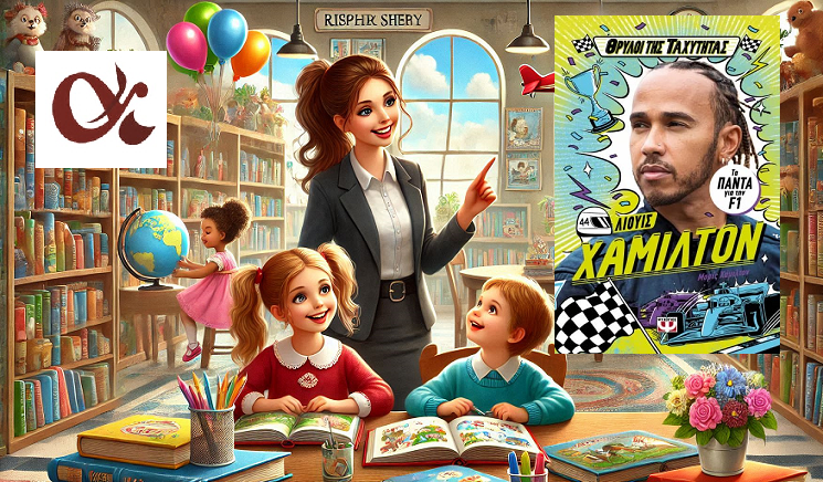 «Λιούις Χάμιλτον – Θρύλοι της Ταχύτητας» του Μόρις Χάμιλτον στην προθήκη της αυλής μας