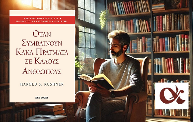 «Όταν συμβαίνουν κακά πράγματα σε καλούς ανθρώπους» του Harold Samuel Kushner στην προθήκη της αυλής μας